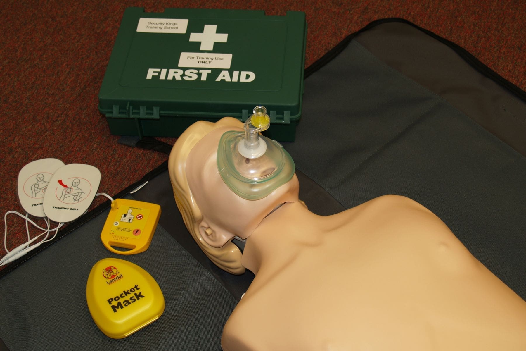 first aid equipment kit for course