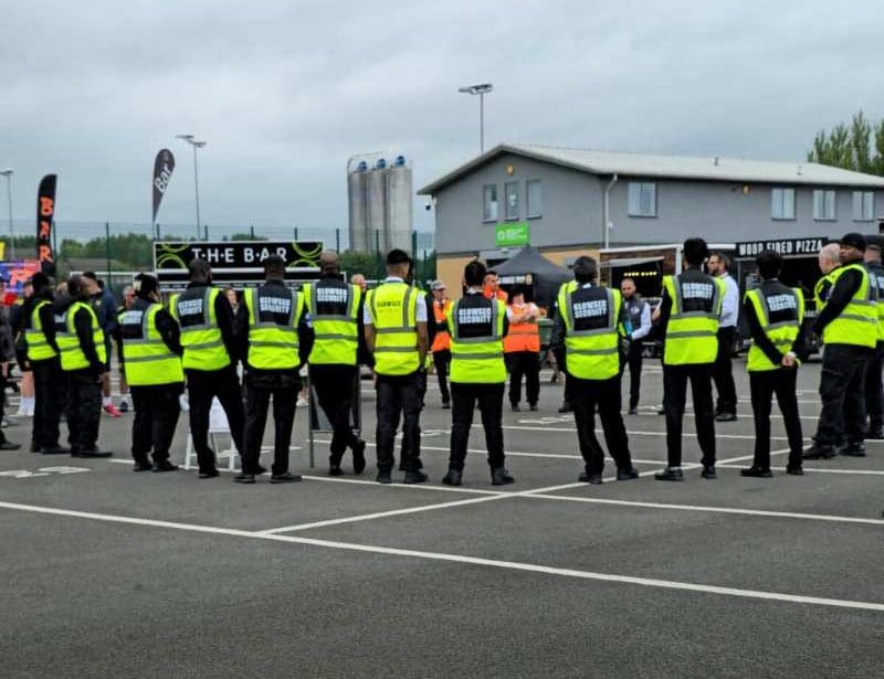 Security events team working at Burton Albion on match day